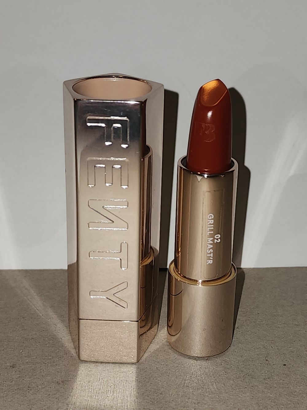 Fenty Beauty Lipstick 02 Grill Mastr' — Deep Warm Brown